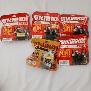Skibidi Toilet Mystery Figures Series 1 & 2 Collectible New Sealed Lot Of 5